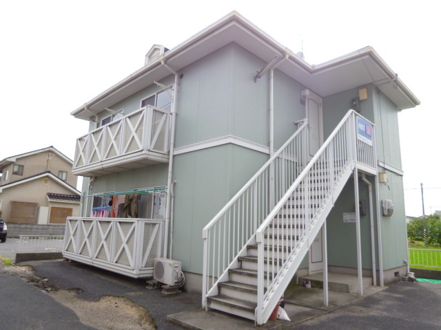 倉敷市福田町古新田のアパートの外観