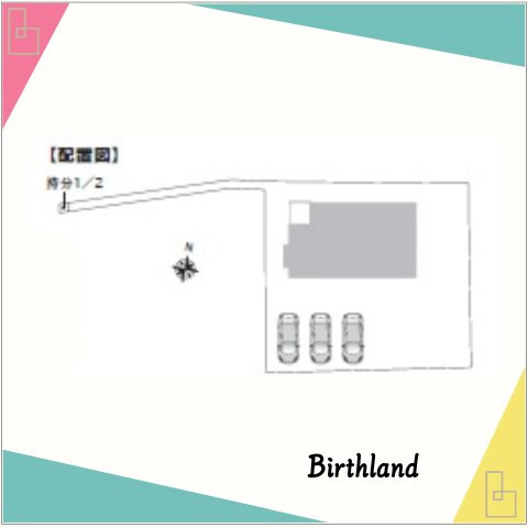 福島市町庭坂字柿ノ下　中古戸建の区画図