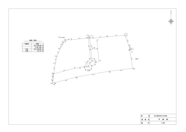 売土地　岡山県浅口郡里庄町里見の区画図