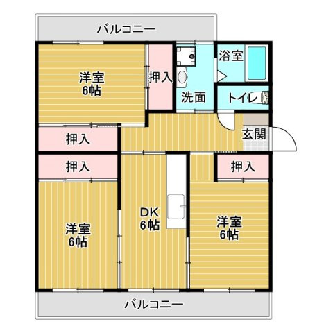 ファミールマンション広川の間取り