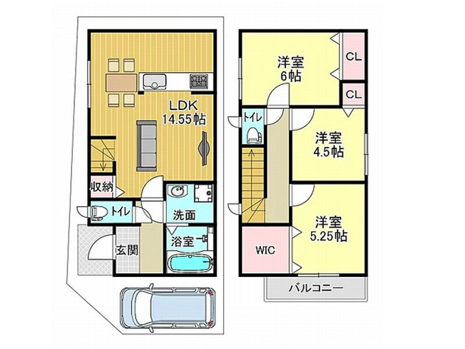 【間取り】 | 山科区厨子奥矢倉町　新築戸建