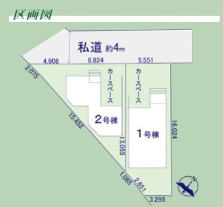 【区画図】 | 川越市岸町3丁目　新築分譲　「川越駅」バス7分　敷地22坪　【新宿小学区】