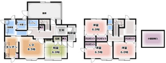 【間取り】 | 【中古戸建て】秋田市新屋勝平町