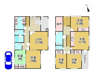 【間取り】 | 川西市清和台東1丁目5-55　中古一戸建て