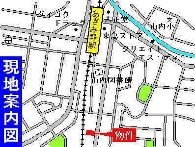 横浜市青葉区あざみ野南２丁目の賃貸マンションの地図|案内図