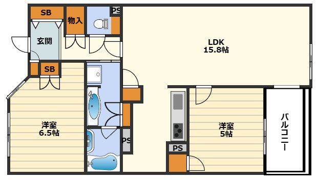 シティハウス南森町の間取り