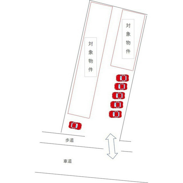羽島郡笠松町田代の一戸建ての駐車場