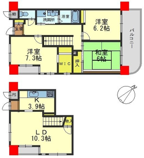 【間取り】 | ハイツ浜大津 | 間取図