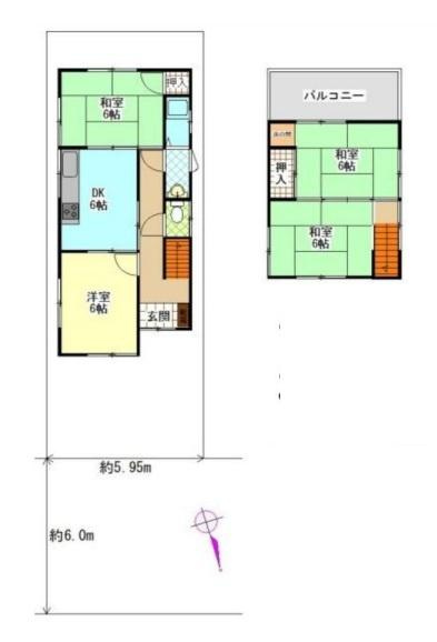 和歌山市有本　中古戸建の間取り