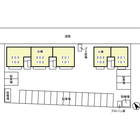 ベルドミール上松　Ｂ　　刈谷市の賃貸ならクラスホーム刈谷店の駐車場