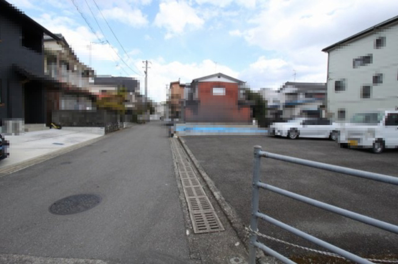 福井扇町　建築条件付き　売土地の前面道路含む現地写真