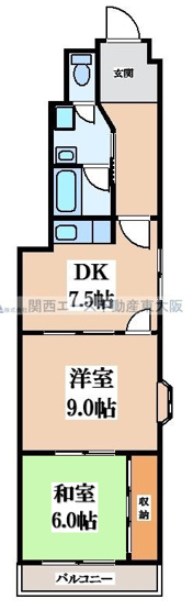 【間取り】 | ビートル山本北C棟