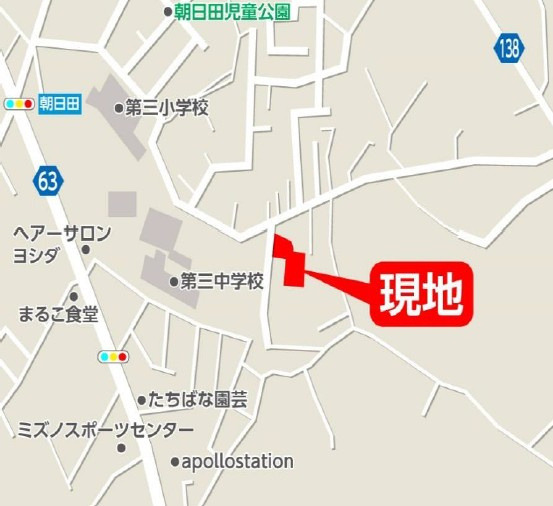 須賀川市朝日田1期　Erde　全4棟の地図|小・中学校まで徒歩4分の学校近くの立地です！