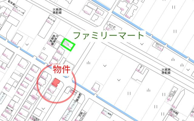 連島町鶴新田　戸建ての地図