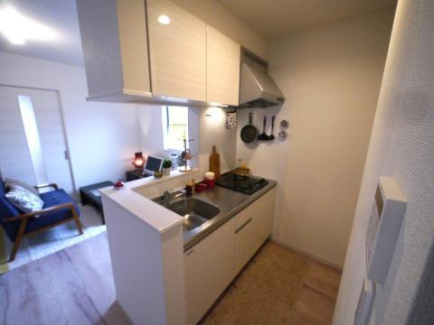 La casa felice和白のキッチン|キッチン