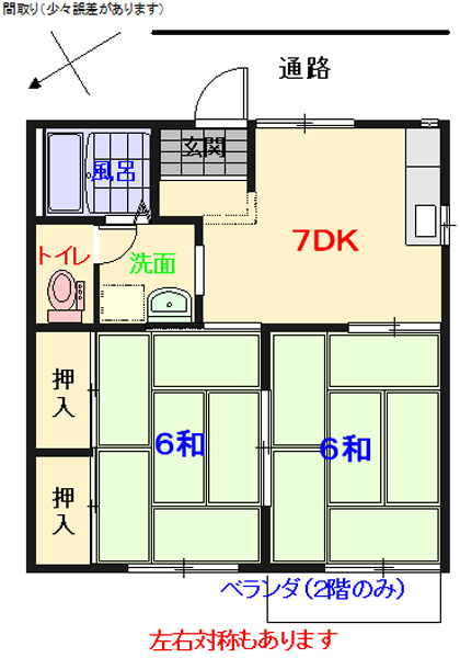 デュオライフ弥生Ｂの間取り