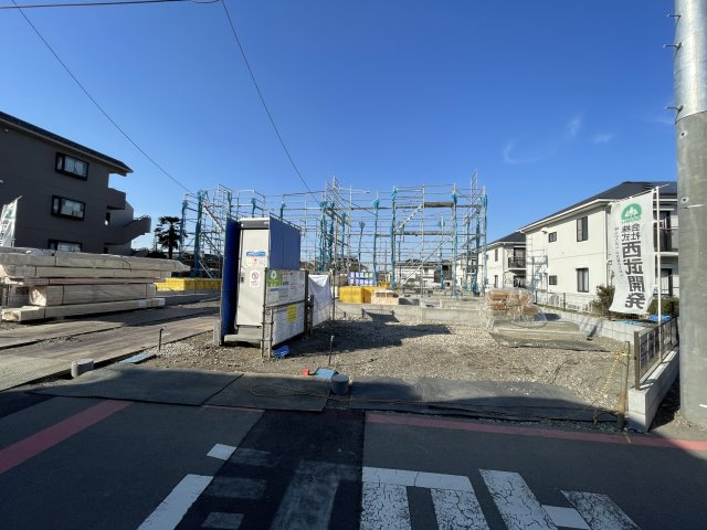 【仲介手数料無料】所沢市荒幡全４棟２号棟　所沢市の新築住宅なら西武ハウジングの前面道路含む現地写真