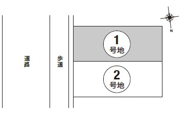 【区画図】 | 神戸市垂水区狩口台２丁目　土地　２区画
