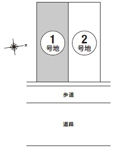 【区画図】 | 神戸市垂水区狩口台２丁目　新築戸建　２区画
