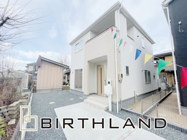 新築戸建　福島市渡利第5　Livele Garden　全2棟の外観|1号棟　旗竿地なので外からの視線を気にせず生活ができます♪