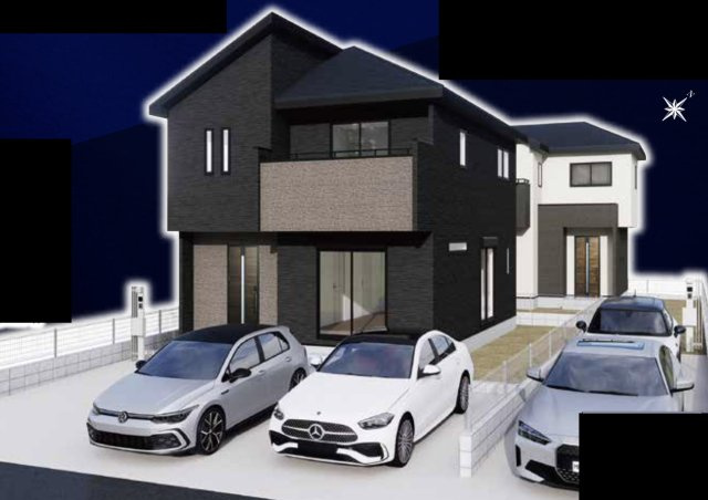 【仲介手数料無料】入間市扇台５期１号棟　入間市の新築住宅なら西武ハウジングの外観パース