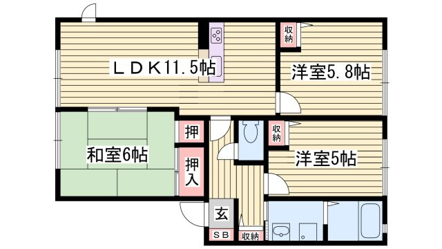 グリーンコート土山の間取り