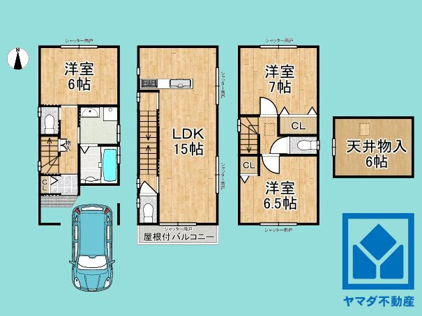伏見区深草墨染町の間取り