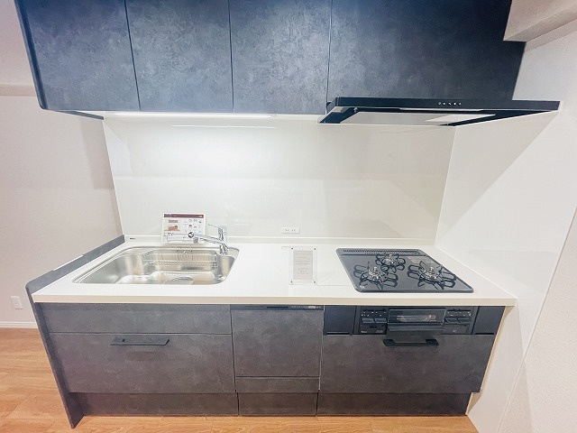 【キッチン】 | ハイライフ大濠 | 幅広のシンクで洗い物楽々。吊戸棚や引き出し等の収納が充実しています。食洗機付きなのでいつでもキレイなキッチンをキープできます