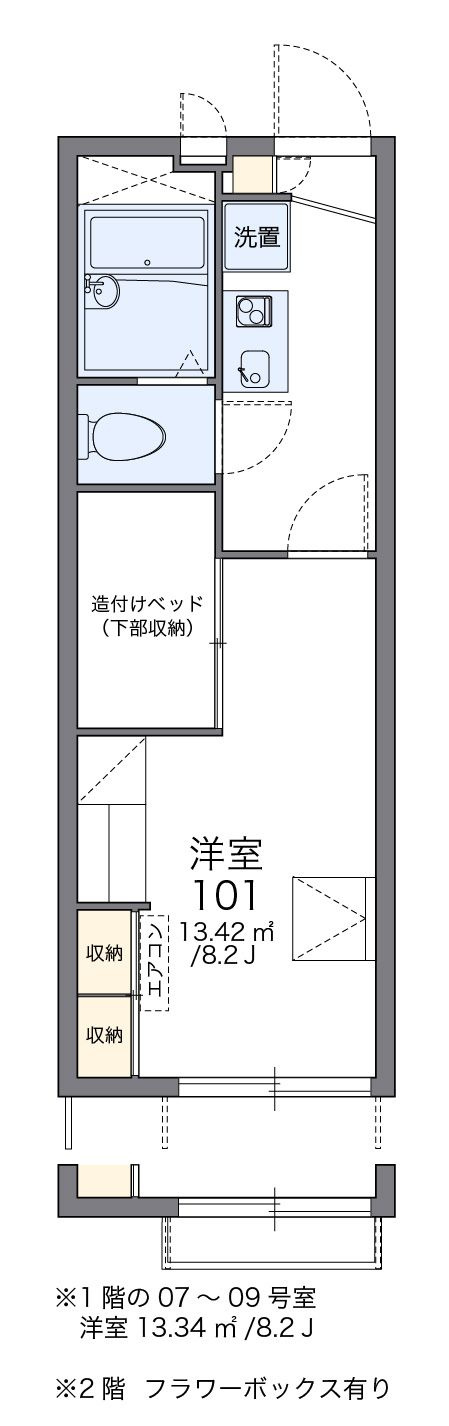 レオパレス霞ヶ関第二の間取り