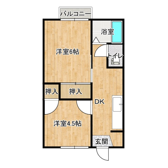 【間取り】 | 鹿田ハイツⅣ
