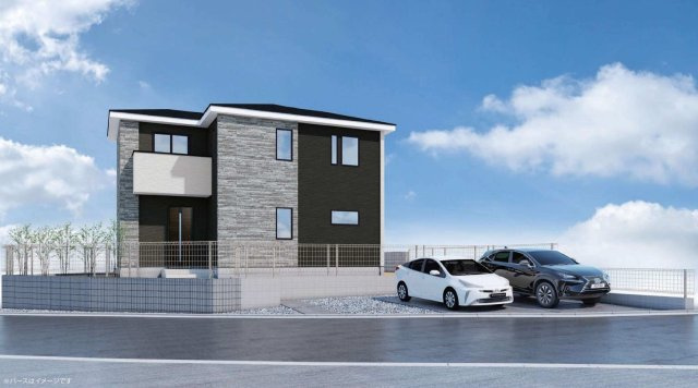 【横浜市旭区今宿町2561-12新築戸建て】★仲介手数料無料★（中沢小学校・旭中学校）の外観パース