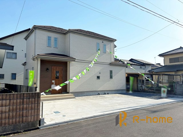 笠間市市野谷3期　新築戸建て　1号棟の外観|ご予約を頂ければ、『平日』はもちろん『早朝』や『夜間』もご見学可能です♪お気軽にお申し付けください♪