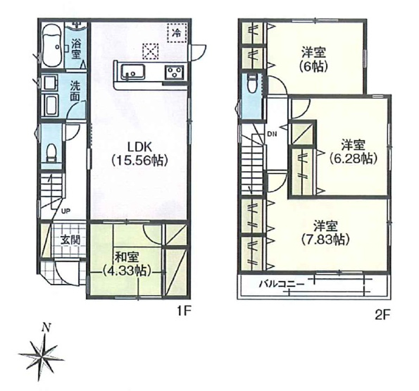【間取り】 | 明石市第13大久保町高丘（全2棟）2号棟 | 4LDKです。