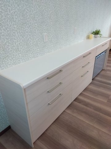 大久保袖ノ沢H棟のその他|カップボード。閉まる手前でクッションが効き、ゆっくりと閉まります。