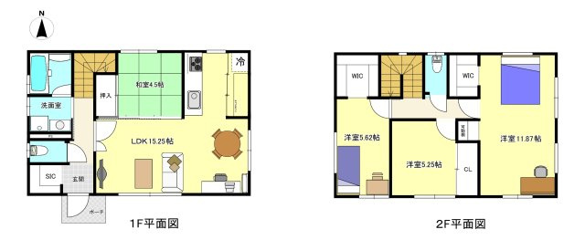 新井田西1丁目の間取り|４LDK：LDK15.2帖、和4.5帖、洋11.8帖、洋5.6帖、洋5.2帖