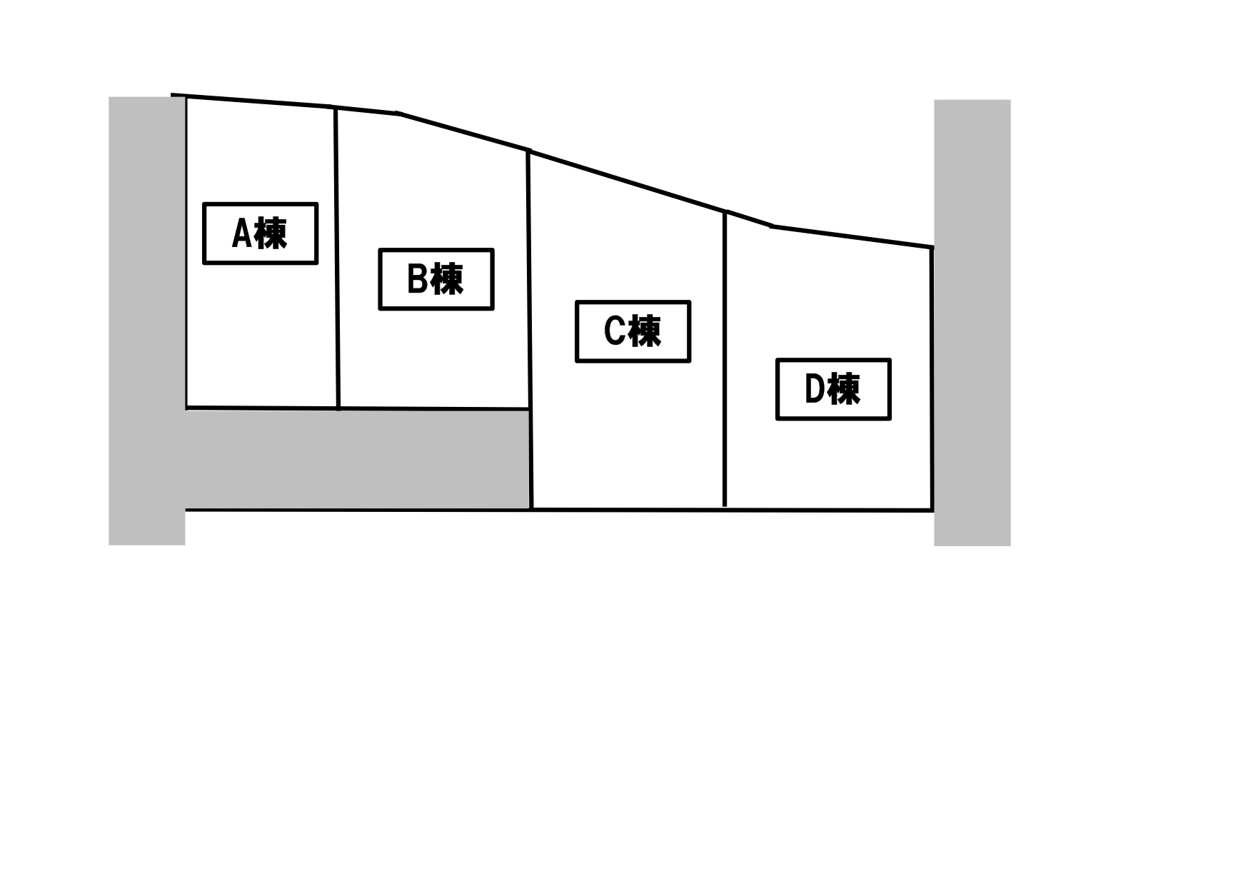 新井田西1丁目の区画図