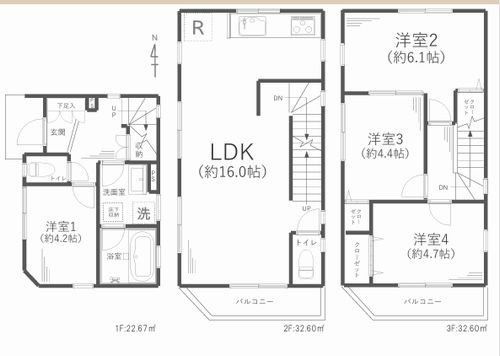 【間取り】 | 【仲介手数料０円】相模原市南区相模台7丁目　中古一戸建て | 相模原市南区相模台7丁目　中古一戸建て