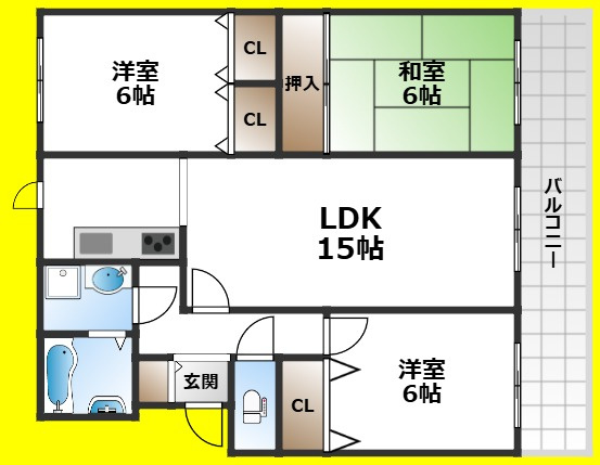 【間取り】 | ガーデンパレス緑丘