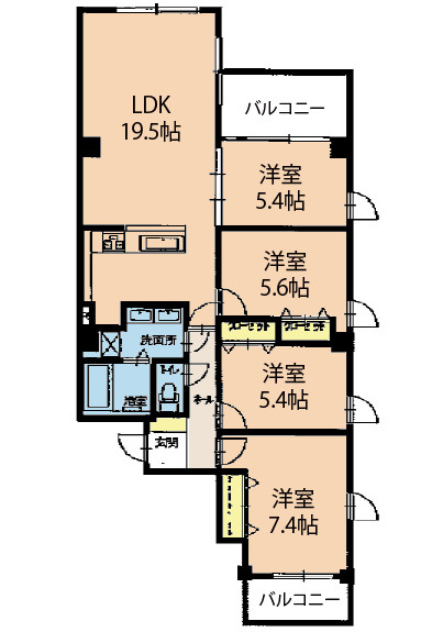 ハウスバーンフリート青崎の間取り