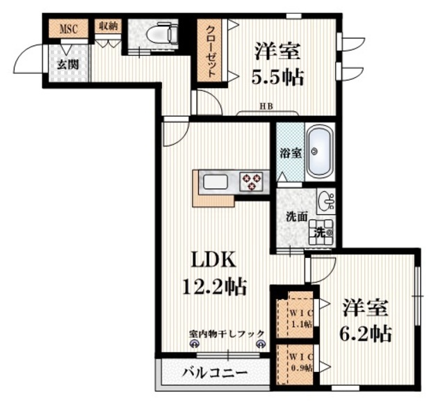 レガーロＷｅｓｔの間取り