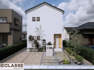 【外観パース】 | 宇治市宇治大谷　2区画B号地　売土地　建築条件付き | 弊社標準仕様（アトリエスタイルハウス仕様）では、耐震等級3相当が標準です。間取りにもよりますので、設計士に確認しながら、ご希望の間取りとの兼ね合いで考えていきましょう。