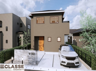 【外観パース】 | 宇治市宇治大谷　2区画A号地　売土地　建築条件付き | 弊社標準仕様（アトリエスタイルハウス仕様）では、耐震等級3相当が標準です。間取りにもよりますので、設計士に確認しながら、ご希望の間取りとの兼ね合いで考えていきましょう。
