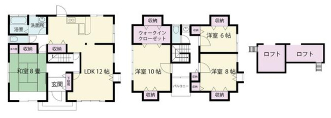 【間取り】 | 桐生市相生町五丁目　中古住宅 | 収納が充実した間取りです