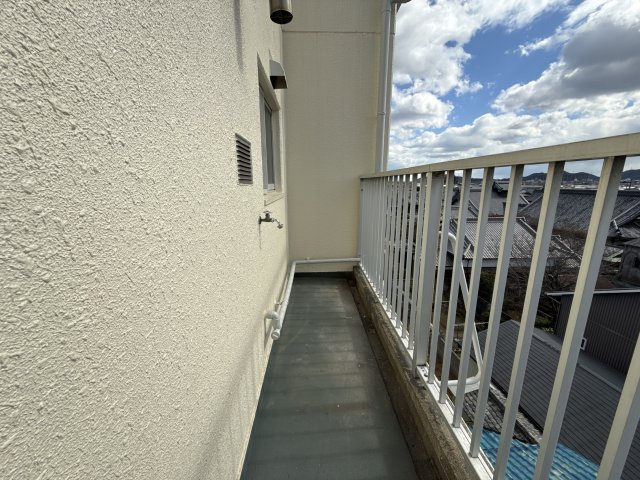野里マンションのバルコニー