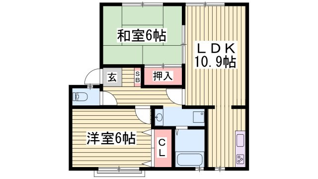 JAハイツ中西の間取り