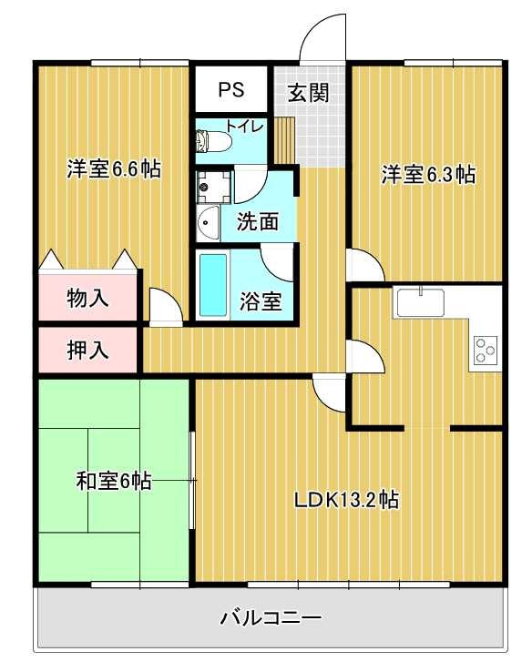 コスタデル明石の間取り