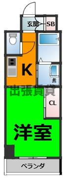 仲介手数料０円！EXE原の間取り