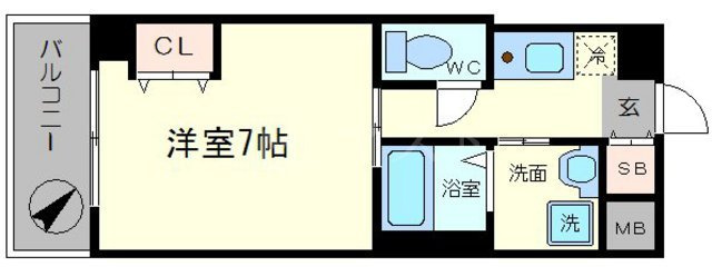 ＥＬＬＥ難波ＷＥＳＴの間取り