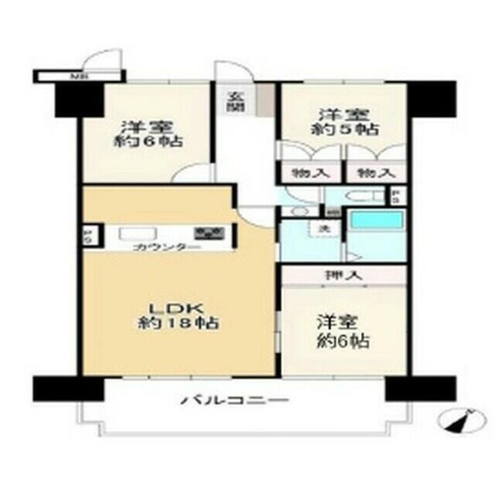 【間取り】 | ライオンズマンション西鈴蘭台第二