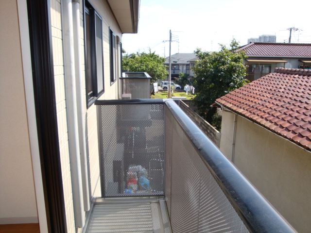 すみれテラスAのバルコニー